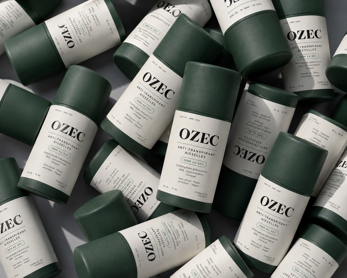 Kit OZEC — stick aisselles, lotion mains, poudre pieds
